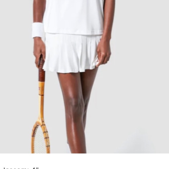 NO OFFER NEW Tuckernuck Sport white & Fresh Buds pleated sports  size XS - Picture 7 of 15